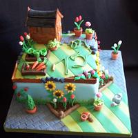 Detailed gardening cake