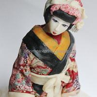 Geisha doll cake