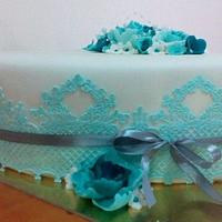 wedding heart  cake