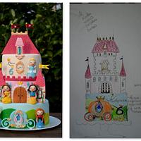  Disney Prncesses Birthday Cake
