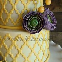 Ranunculus Lattice Cake