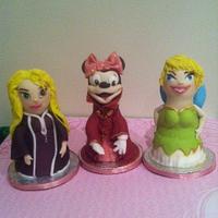  Disney Toppers made from styrofoam dolls