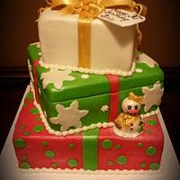 Christmas 30th Birthday Present Cake