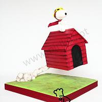Snoopy flying house