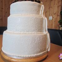 Chocolate and Milk Wedding cake