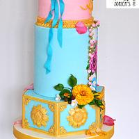 Marie Antoinette style wedding cake