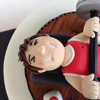 Working out themed cake