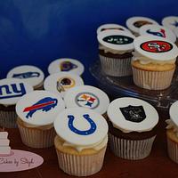 Hand Painted NFL Cupcakes!