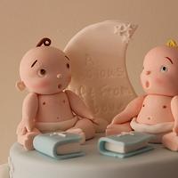 Boys 3 tier christening cake 