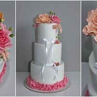 Pastel wedding cake 