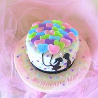 Balloons Lovers cake