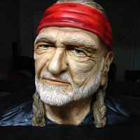 Willie Nelson shaped cake