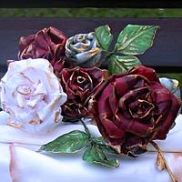 rose from edible paper