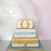 Ancient Greek themed wedding cake