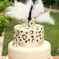 Spotted leopard cake