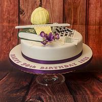 Knitting Iris cake