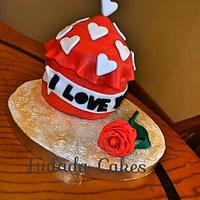 Valentine's giant cupcake