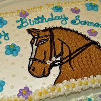 Dressage Horse Cake in 100% Buttercream