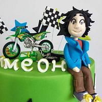 Cake with a motorcycle