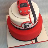 Volkswagon Beetle 21st Birthday Cake