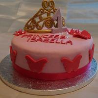 1st Birthday Princess cake