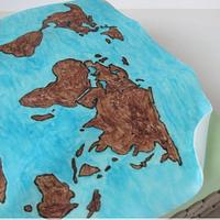 World Map Cake