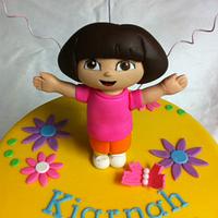 Simple n Sweet Dora cake (with matching cupcakes)