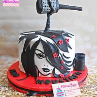 Hairdresser birthday cake