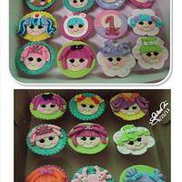 Lalaloopsy Fondant cupcakes