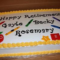 Preschool retirement cake