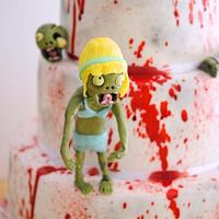 Zombie blood birthday cake by Mericakes