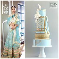 Elegant Indian Fashion Cake Collab 