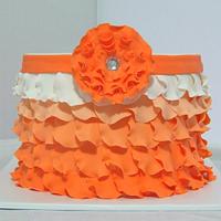 Ombre Orange Petal Cake