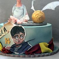 Hand Painted Harry Potter Cake
