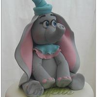 Dumbo Baptism Cake