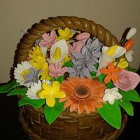 flower basket cake