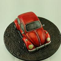 Retro VW Beetle cake 