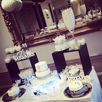 Bejeweled wedding dessert table ! 