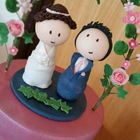 Cute Colourful Wedding Cake