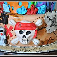 Little Mermaid and Pirates of the Caribbean cake