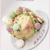 Veraman and lilac birthday cake