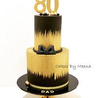 Black and Gold birthday cake