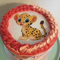 Cheetah birthday cake