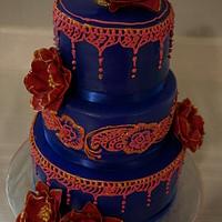 Royal blue Henna Cake