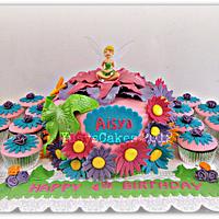 Tinkerbell Cake and Cupcakes