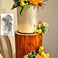 Country style wedding cake
