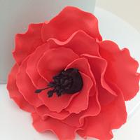 Painted Cake: Poppies & Rabbits