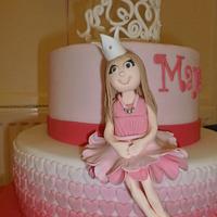 Ombre Hearts Princess Cake