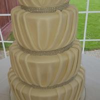 Elegant Pleated wedding cake