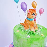 Cat themed birthday cake!